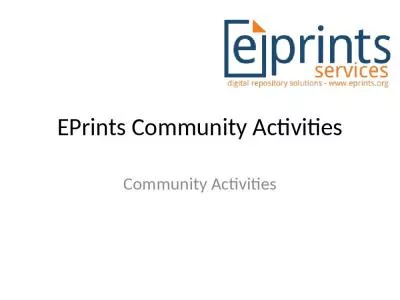 EPrints  Community Activities