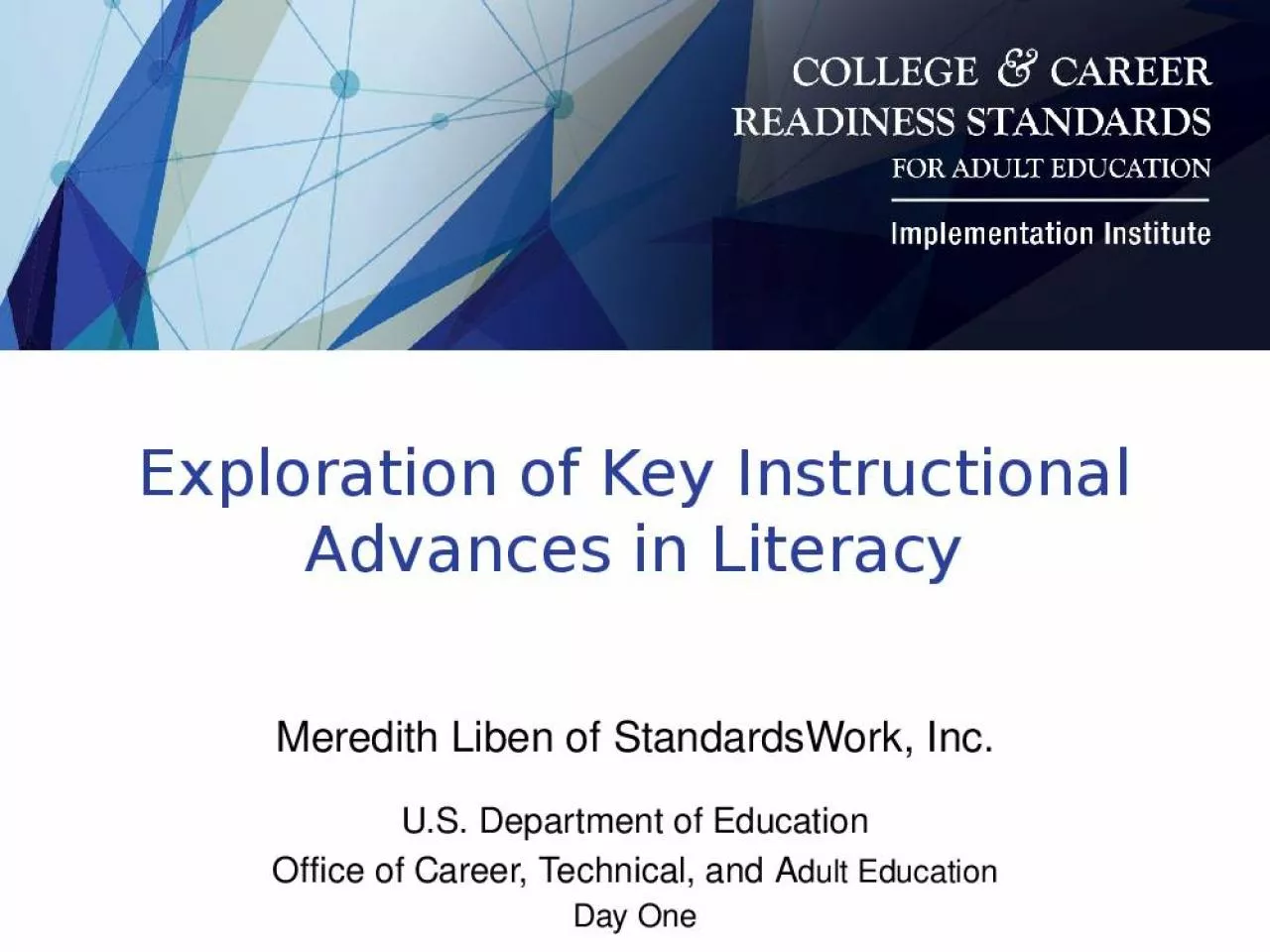 PPT-Exploration of Key Instructional Advances in Literacy