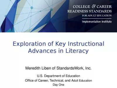 Exploration of Key Instructional Advances in Literacy