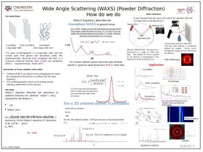 Wide Angle Scattering (WAXS) (Powder Diffraction)