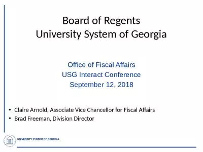 Board of Regents University System of Georgia