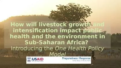 How will livestock growth and intensification impact public health and the environment in Sub-Sahar