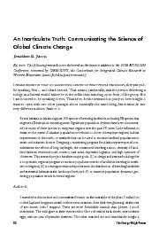 An Inarticulate Truth: Communicating the Science ofGlobal Climate Chan