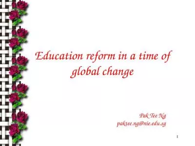 Education reform in a time of global change