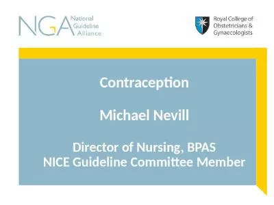 Contraception Michael Nevill