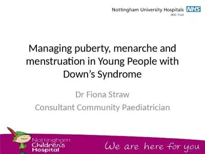 Managing puberty, menarche and