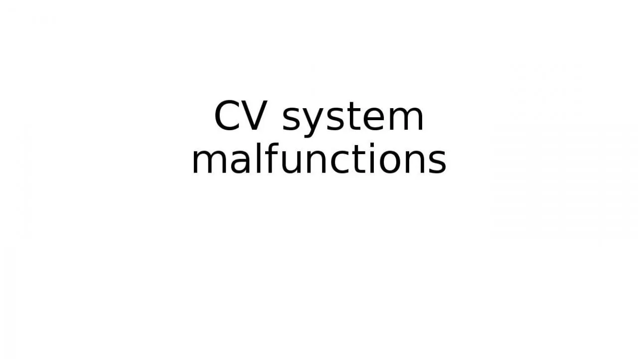 PPT-CV system malfunctions Cardiovascular malfunctions