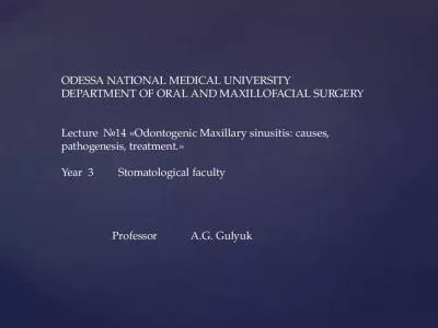 ODESSA NATIONAL MEDICAL UNIVERSITY