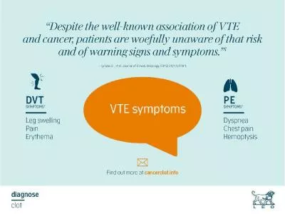 Despite the well-known association of VTE and cancer, patients are woefully unaware of that risk an