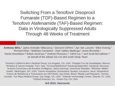 Switching From a  Tenofovir