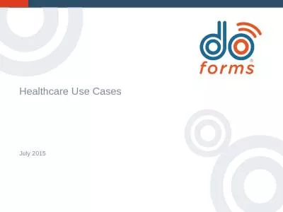 Healthcare Use Cases July 2015