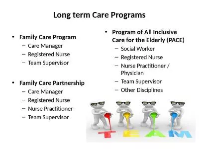 Long term Care Programs Family Care Program