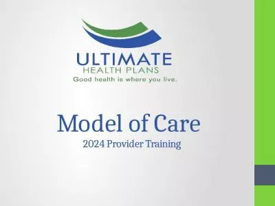 Model of Care  2024 Provider Training