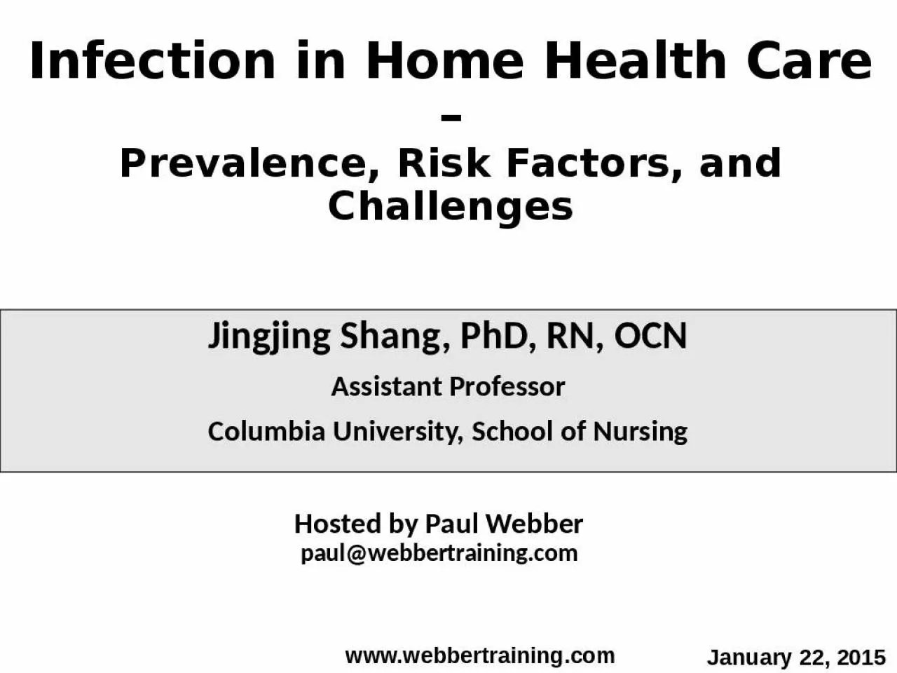 PPT-Infection in Home Health Care –