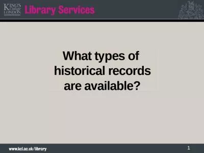 What types of   historical records