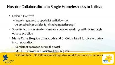 Hospice Collaboration on Single Homelessness in Lothian