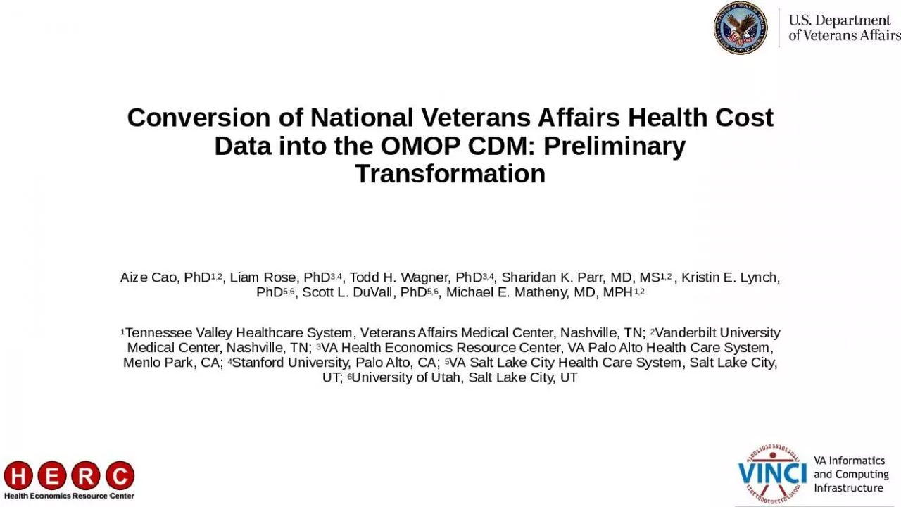 PPT-Conversion National Veterans Affairs Health Preliminary Wagner