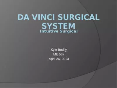 Vinci Surgical April Intuitive Surgical Systemwwwintuitivesurgicalcom