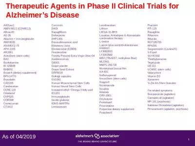 Therapeutic Agents Phase Clinical Trials Alzheimers