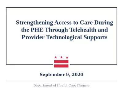 Department Health Strengthening Access During Through Telehealth