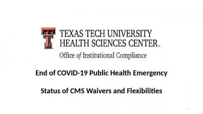 Public Health Waivers Flexibilities January Public Health Emergency