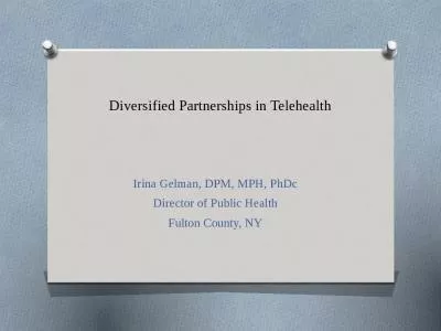 Diversified Partnerships Gelman Director Public Health Fulton County