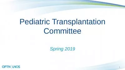 Pediatric Transplantation Pediatric Recipient Transition Project