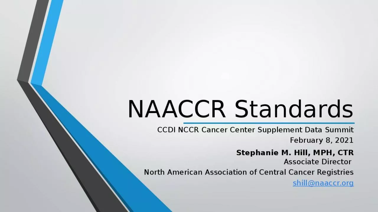 PPT-Cancer Center Supplement Stephanie Director North American Association