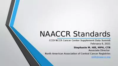 Cancer Center Supplement Stephanie Director North American Association