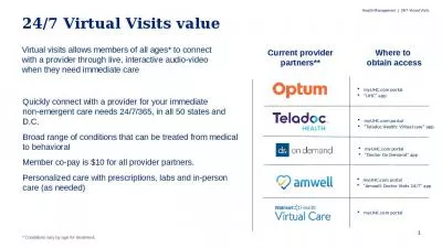 Virtual Visits Conditions