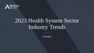 Preview Health System Sector Industry Trends Megacorporations