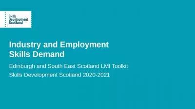 Industry Employment Skills Demand Edinburgh South Scotland Development