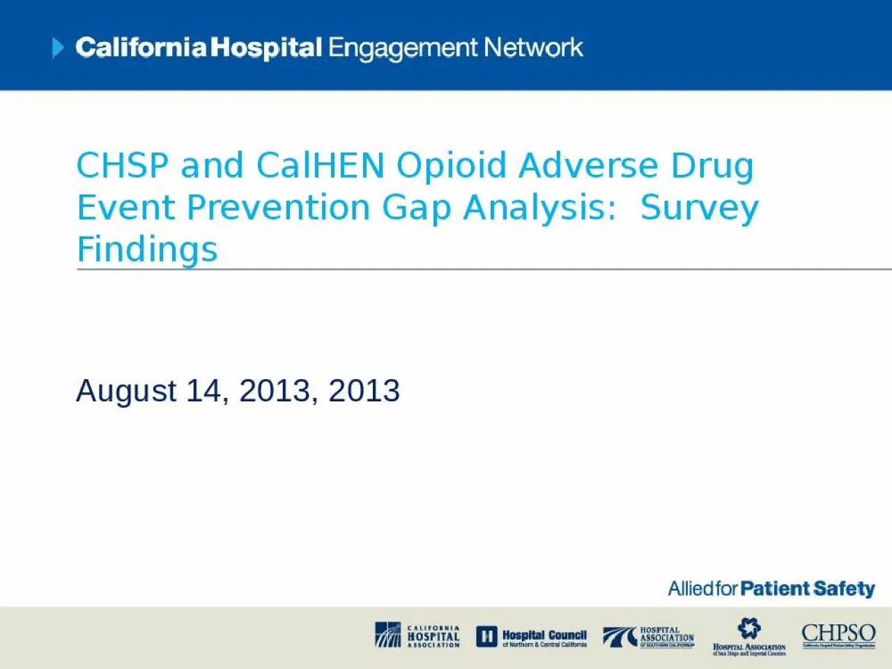 PPT-Opioid Adverse Event Prevention Analysis Survey Opiate Adverse Event