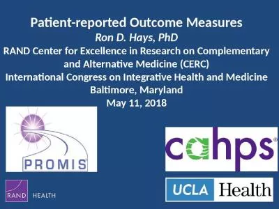 Patientreported Outcome Center Excellence Research Complementary