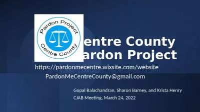 Centre County Pardon Balachandran Sharon Barney Krista Meeting March