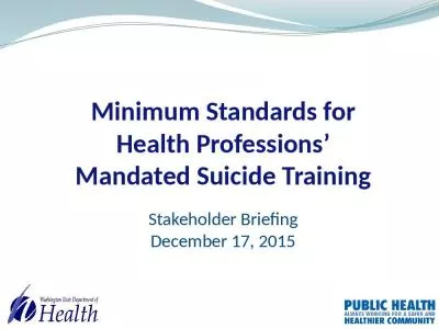 Minimum Standards Health Professions Mandated Suicide Objective