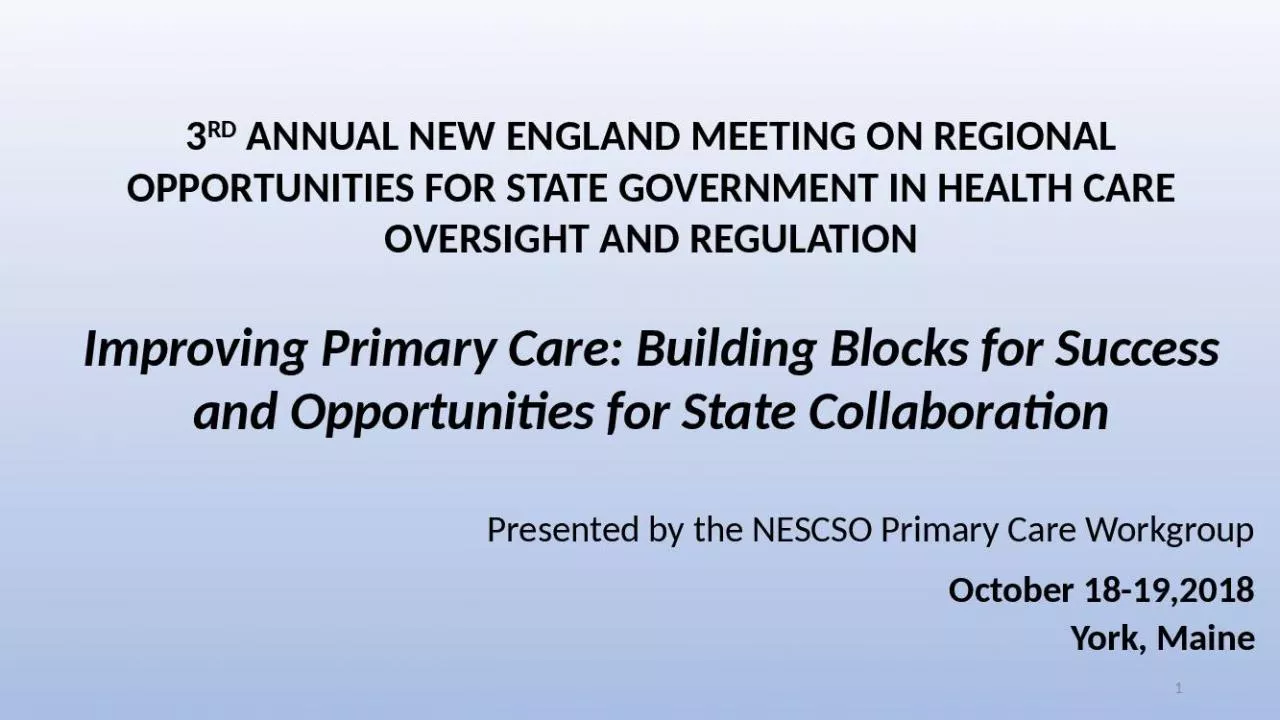 PPT-Primary Building Blocks Success Opportunities State Primary Workgroup