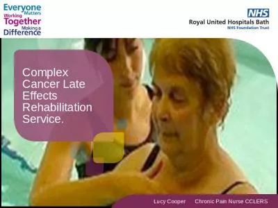 Complex Cancer Effects Rehabilitation Cooper Chronic Nurse Breast