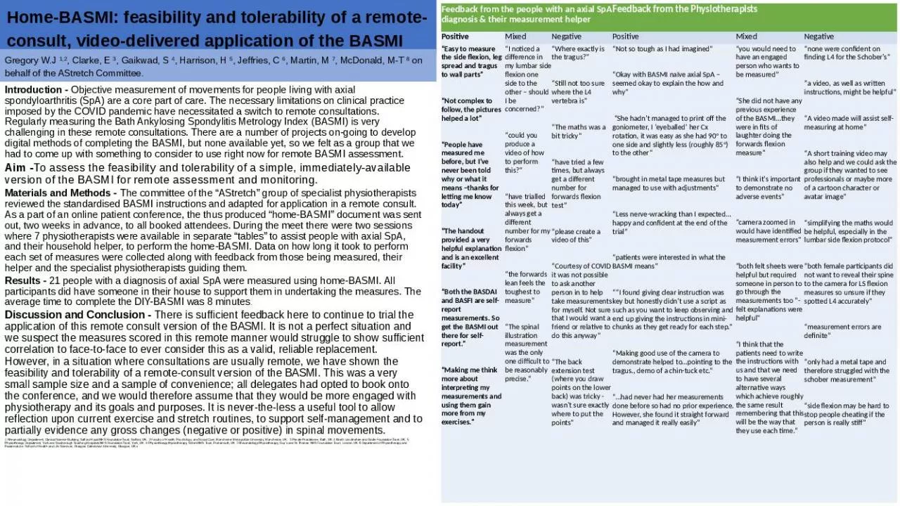 PPT-Introduction Objective Regularly Ankylosing Spondylitis Metrology