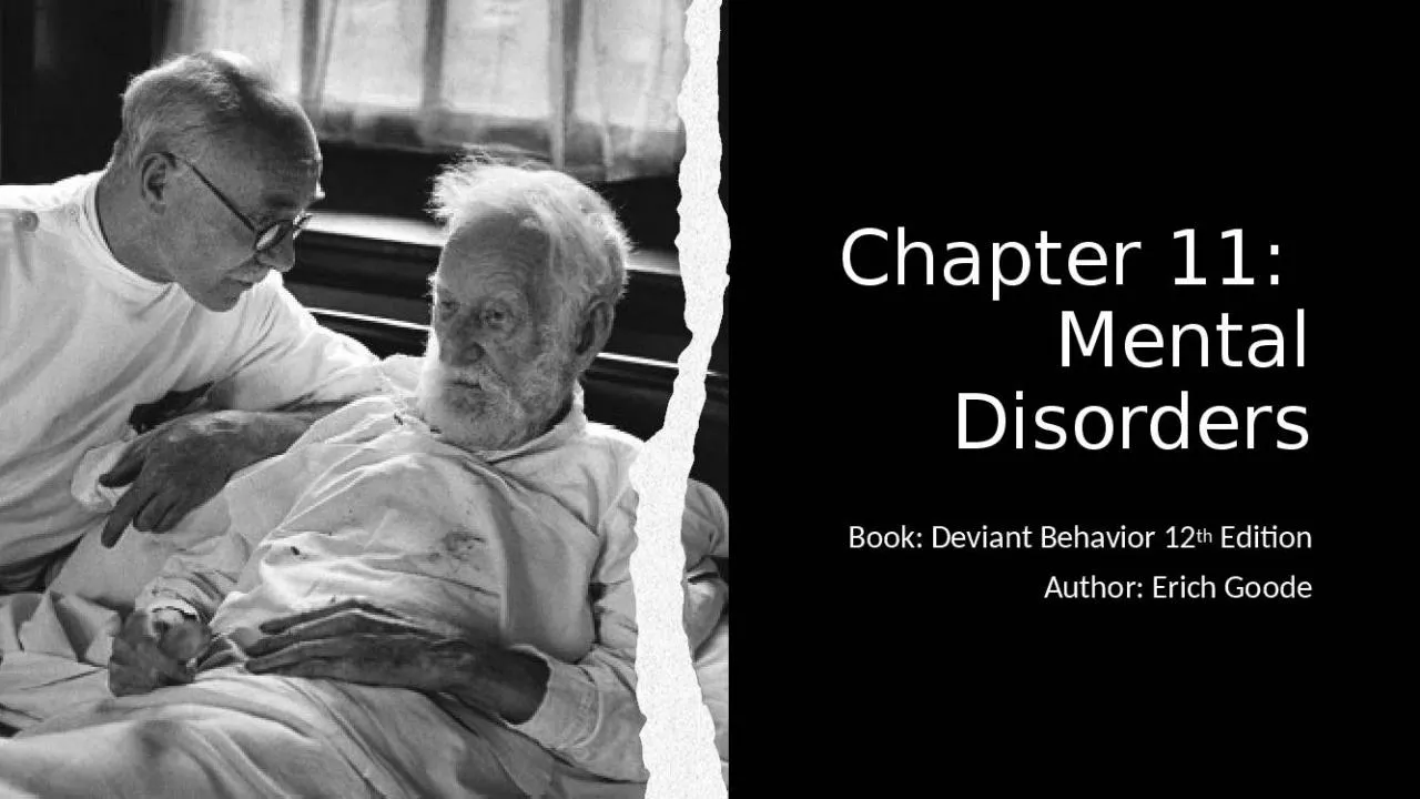 PPT-Chapter Mental Deviant Behavior Erich Goode Getting Started