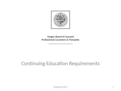 Oregon Board Counselors Education