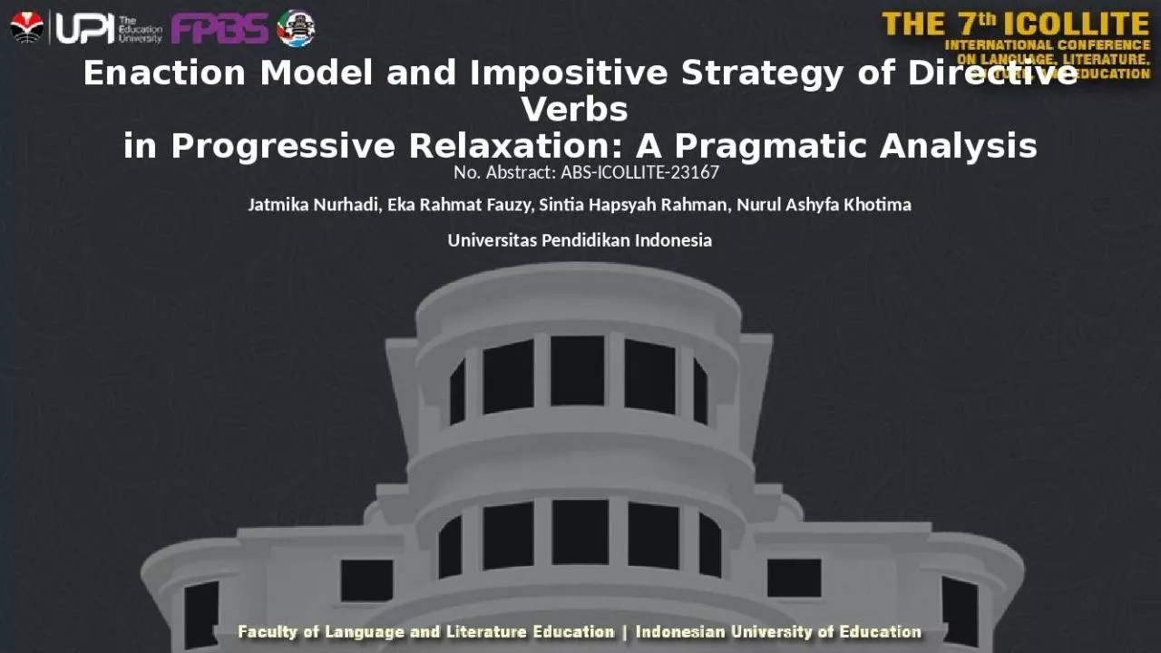 PPT-Enaction Model Impositive Strategy Directive Verbs Progressive