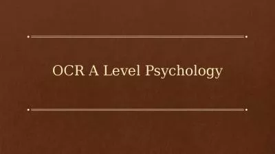 Level Psychology Psychology Psychological Psychology