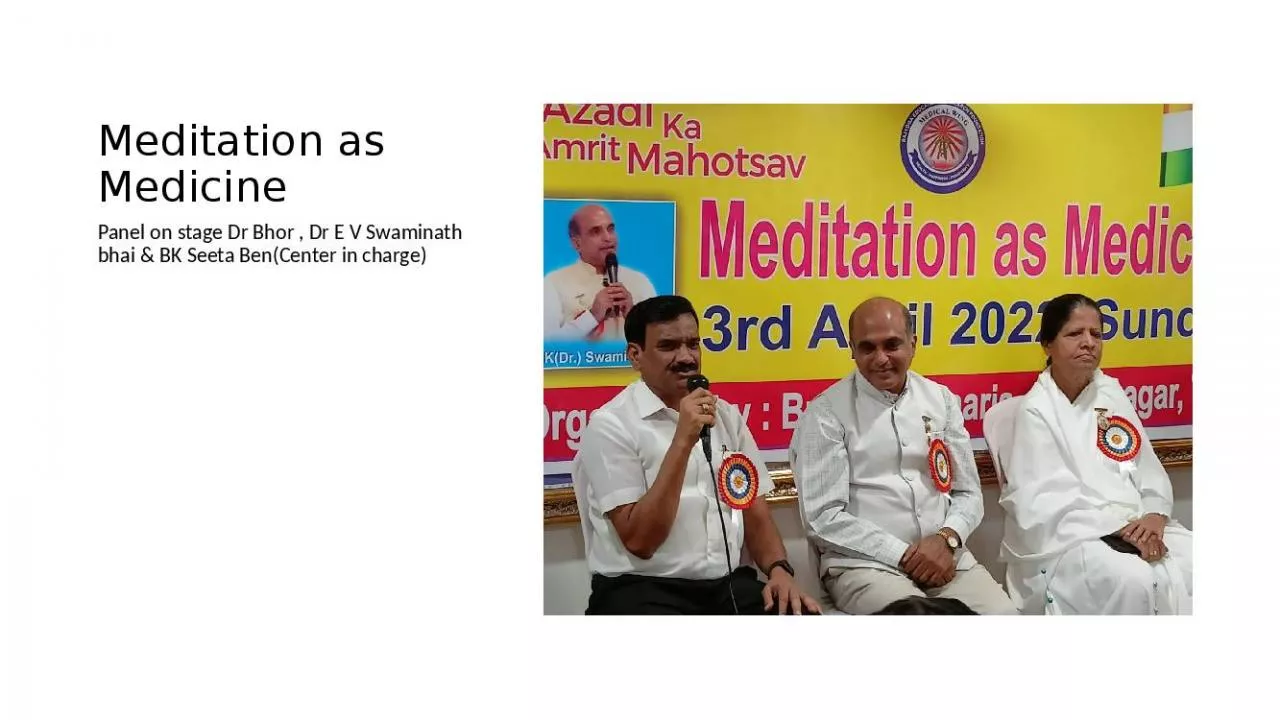 PPT-Meditation Swaminath Seeta Meditation Godly Meditation Swaminath