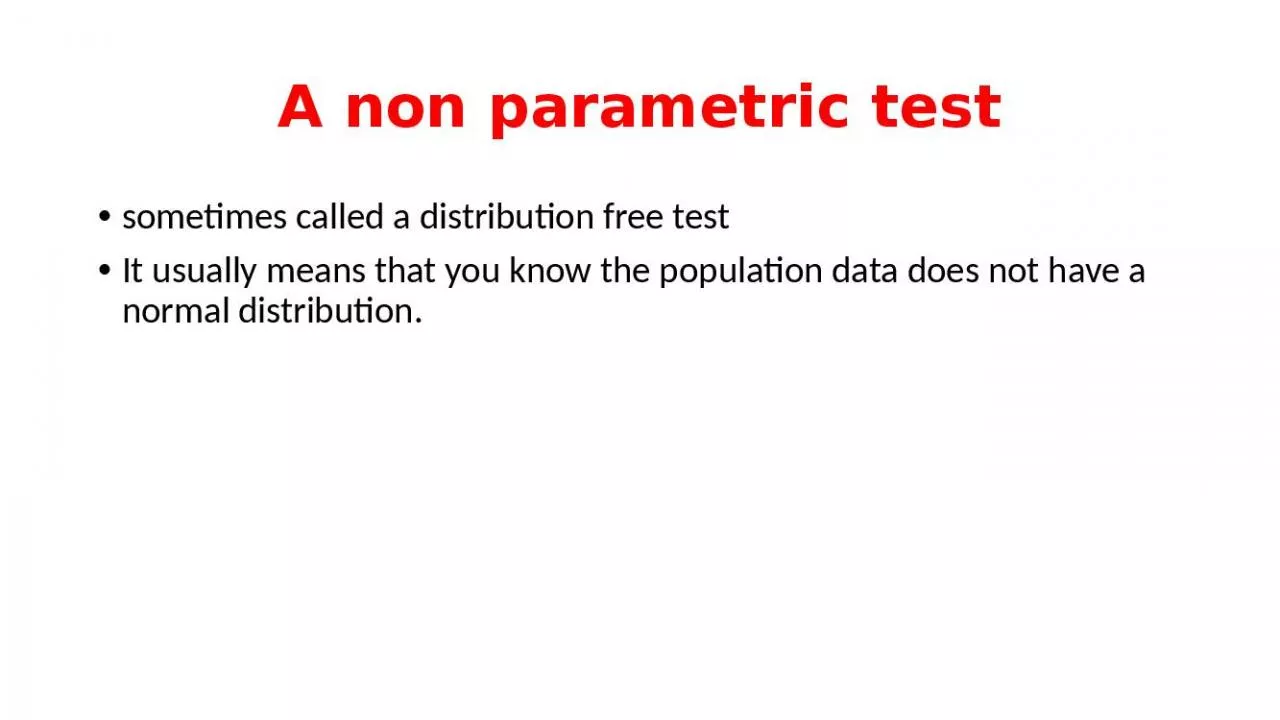 PPT-Types Nonparametric Testssample Wilcoxon