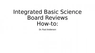 Integrated Basic Science Board Anderson About Anderson Bastyr