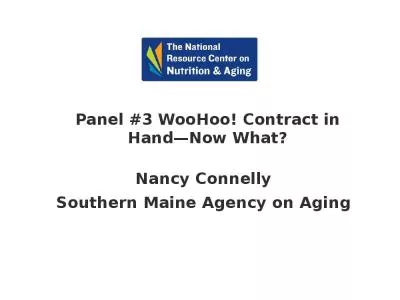 Panel Contract Maine Agency Aging Presentation Meals Wheels Presenter