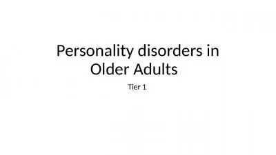 Personality Older Adults These Individuals Personality