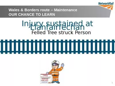 Injury Borders Maintenance Person Incident December Llandudno Track