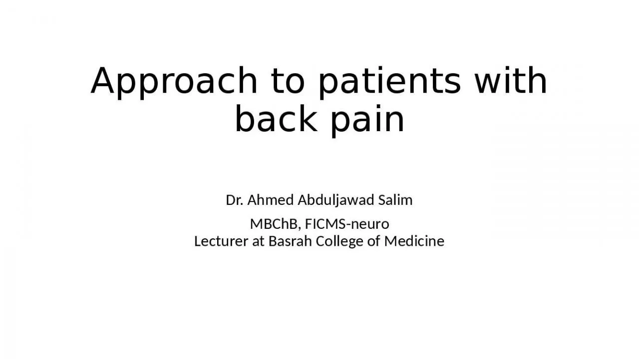 PPT-Approach Ahmed Abduljawad Basrah College Medicine Reported Although